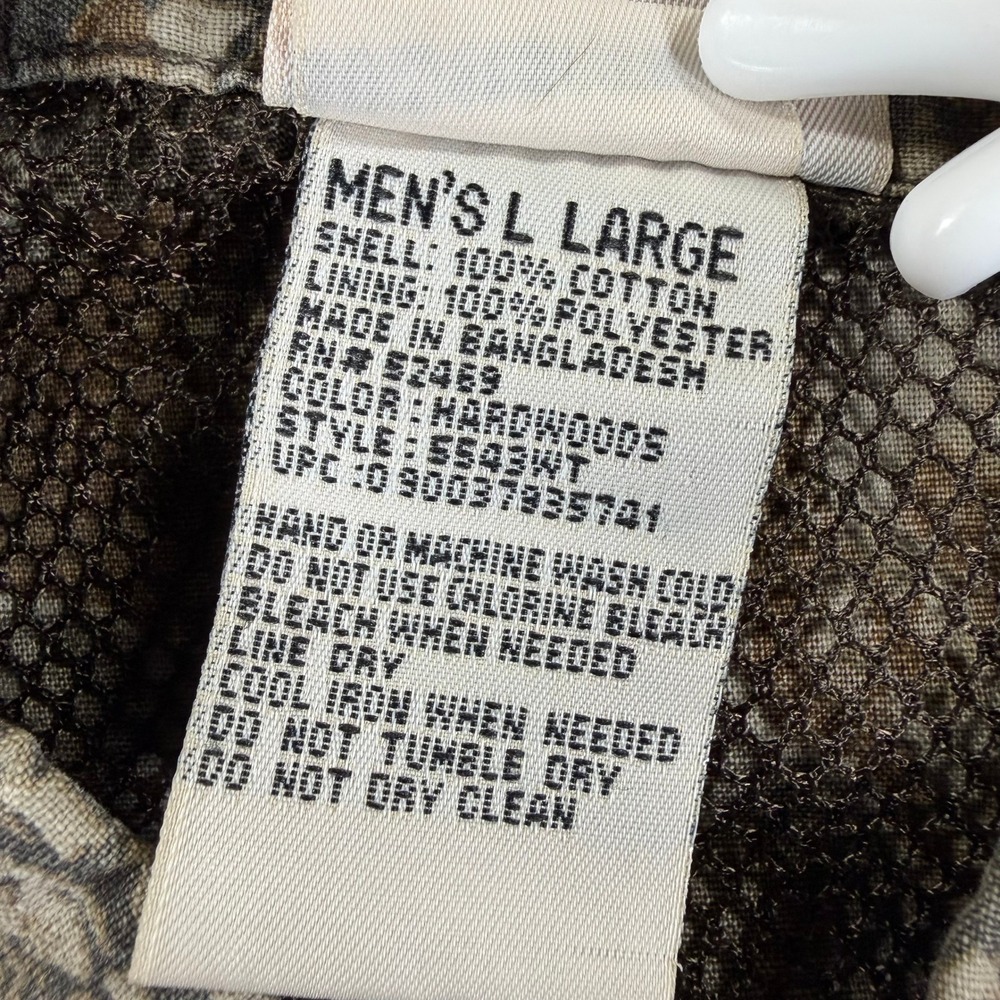 Woolrich Hunting Shirt Mens L Realtree Hardwoods Camo Vented Long Sleeve - Picture 4 of 10